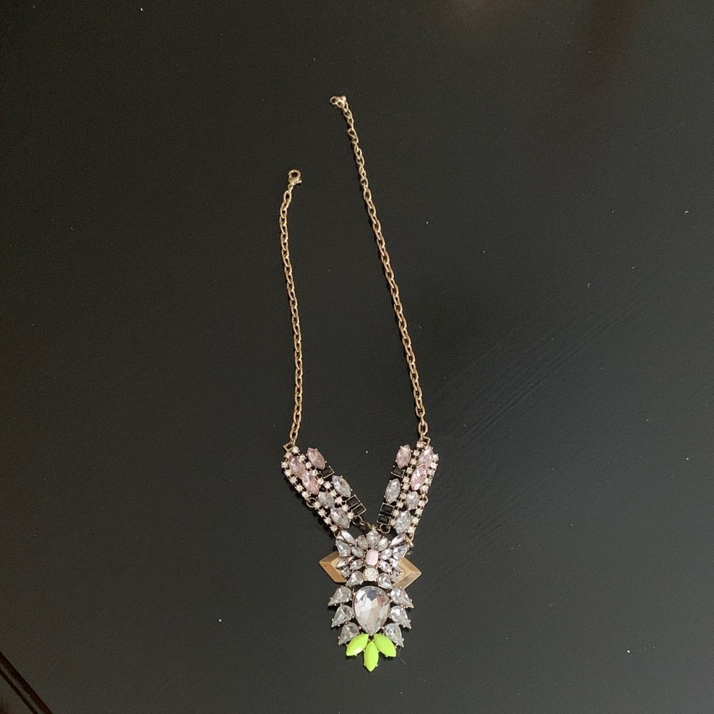 Elegant Neon Green Statement Necklace